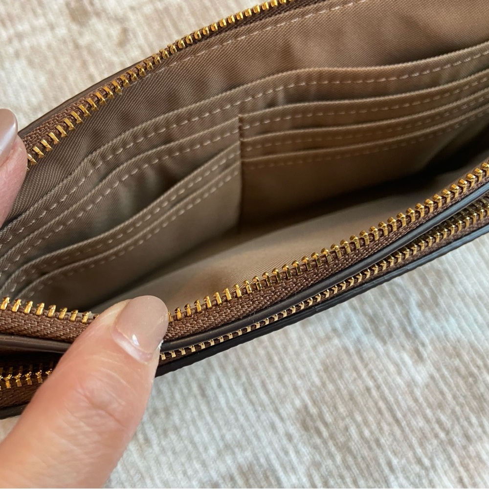 Coach Signature Brown Wristlet - Picture 7 of 7
